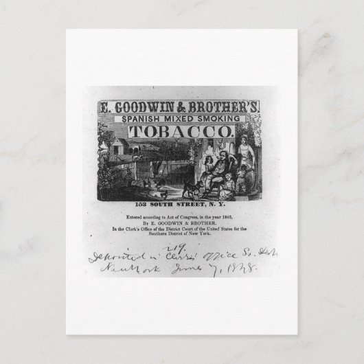 Vintage Fotografie Tabak Postkarte (Vorderseite)