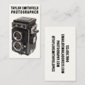 Vintage Fotografie Trendkamera Visitenkarte (Vorne/Hinten)