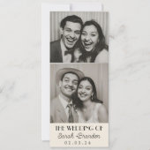 Vintage Fotografie-Typografie Qrcode Hochzeit Einladung (Vorderseite)