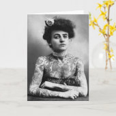 Vintage Fotografie-überzeugte Frauen-Tätowierungen Karte (Gelbe Blume)