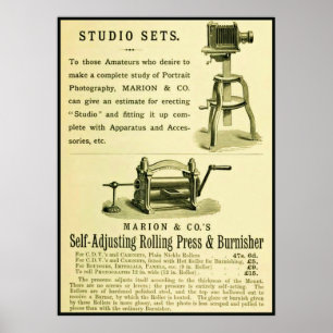 Vintage Fotografie und ~ Studio-Sets Poster