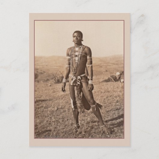Vintage Fotografie von Afrikanern Postkarte (Vorderseite)