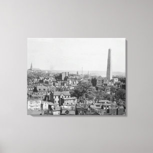 Vintage Fotografie von Charlestown Massachusetts Leinwanddruck