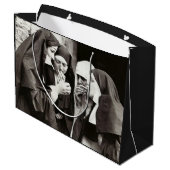 Vintage Fotografie von Rauchnonnen Große Geschenktüte (Rückseite Schrägansicht)