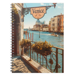 Vintage Fotografie von Venedig Notizblock