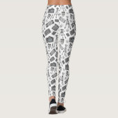 Vintage-Fotografieausrüstung-Muster Leggings (Rückseite)