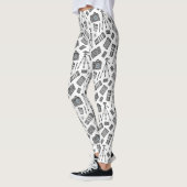 Vintage-Fotografieausrüstung-Muster Leggings (Links)