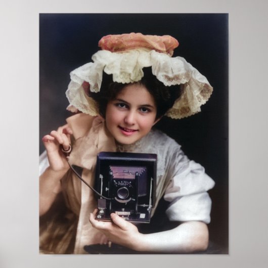 Vintage-Fotografin-Plakat Poster (Vorne)
