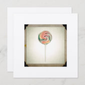 VINTAGE FOTOGRAPH LOLLIPOP-KARTE (Vorne/Hinten)