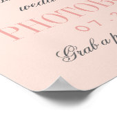 Vintage Fotokamera Blush-Hochzeitssymbol Poster (Ecke)