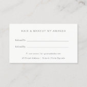 Vintage Fotokamera Visitenkarte (Rückseite)