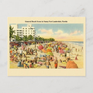 Vintage-Fotokarte von Fort Lauderdale Florida Stra Postkarte