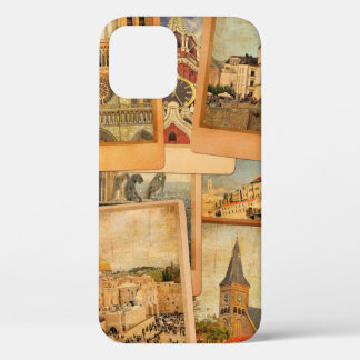 Vintage Fotokarten-Collage. Europa, Naher Osten Case-Mate iPhone Hülle