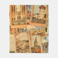 Vintage Fotokarten-Collage. Europa, Naher Osten