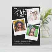 Vintage Fotos Abschluss Ankündigung (Stehend Vorderseite)