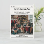 Vintage Fotos im Zeitungsstil Feiertagskarte (Stehend Vorderseite)