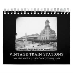 Vintage Fotos von Bahnhof 1890 - 1900 Kalender