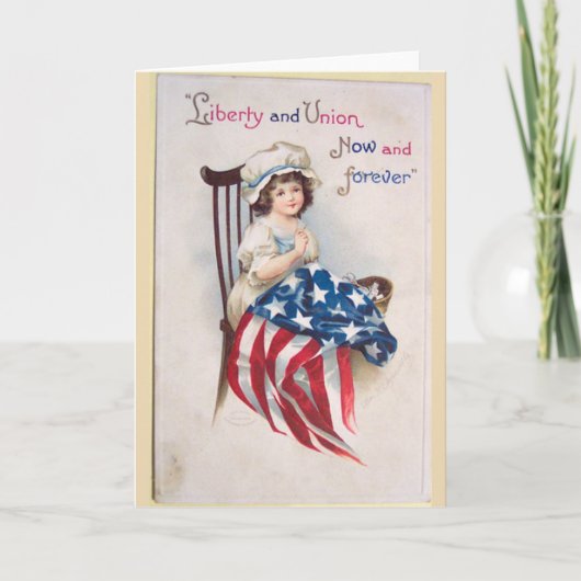 Vintage Fourth of July Card Karte (Vorderseite)
