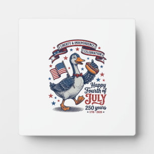 Vintage Fourth of July Gans 250 Jahre Shirt Design Fotoplatte