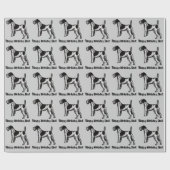 Vintage Fox Terrier Geschenkpapier (Flach)