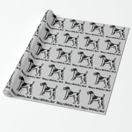 Vintage Fox Terrier Geschenkpapier (Ungerollt)