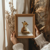 Vintage Foxenmalerei Holz Poster