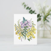 Vintage Foxglove Illustration Postkarte (Stehend Vorderseite)