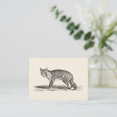 Vintage Foxy Fox-Illustration - Füchse 1800's Visitenkarte (Stehend Vorderseite)