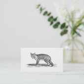 Vintage Foxy Fox-Illustration - Füchse 1800's Visitenkarte (Stehend Vorderseite)