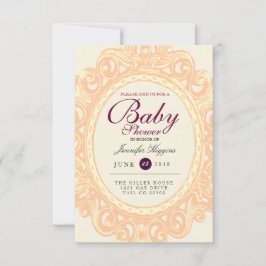 Vintage Frame Baby Dusche | Party Einladung