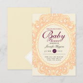 Vintage Frame Baby Dusche | Party Einladung (Vorne/Hinten)