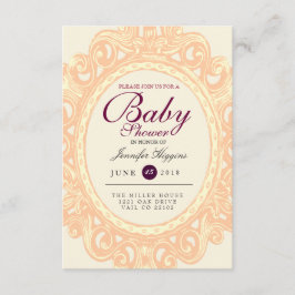 Vintage Frame Baby Dusche | Party Einladung