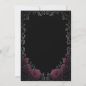 Vintage Frame Dark Roses Gothic Save The Date (Rückseite)
