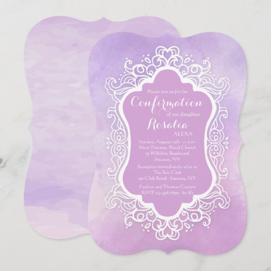 Vintage Frame-Einladung Einladung (Vorne/Hinten)