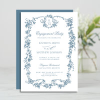 Vintage Frame-Engagement-Party für dumme blaue Mon