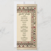 Vintage Frame Ethnic Motif Hochzeitsprogramme (Rückseite)