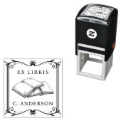Vintage Frame Personal Library Ex Libris Buchseite Permastempel (Beispiel)