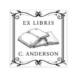 Vintage Frame Personal Library Ex Libris Buchseite Permastempel