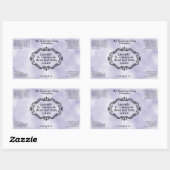 Vintage Frame Purple Parchment Cosmetics Bottle Rechteckiger Aufkleber (Blatt)