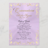 Vintage Frame Quinceanera Program - Lavender/Gold Programm (Vorderseite)
