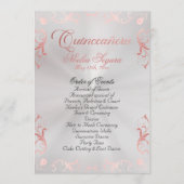 Vintage Frame Quinceanera Program - Pear/Rose Gold Programm (Vorderseite)