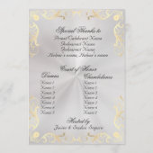 Vintage Frame Quinceanera Program - Pearl/Gold Programm (Rückseite)