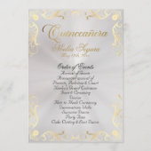 Vintage Frame Quinceanera Program - Pearl/Gold Programm (Vorderseite)