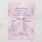 Vintage Frame Quinceanera Program - Pink/Rose Gold Programm (Rückseite)