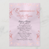 Vintage Frame Quinceanera Program - Pink/Rose Gold Programm (Vorderseite)