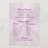 Vintage Frame Quinceanera Program - Pink/Silver Programm (Rückseite)