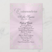 Vintage Frame Quinceanera Program - Pink/Silver Programm (Vorderseite)