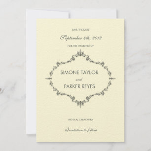 Vintage Frame-Speicherung der Datumskarten Save The Date