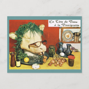 Vintage France, Food, Der Kopf von Vaux Postkarte