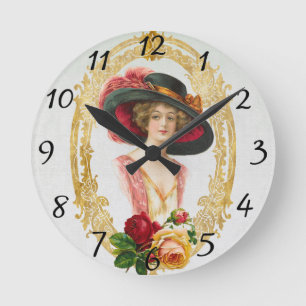 Vintage Franch Clock Runde Wanduhr